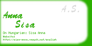 anna sisa business card